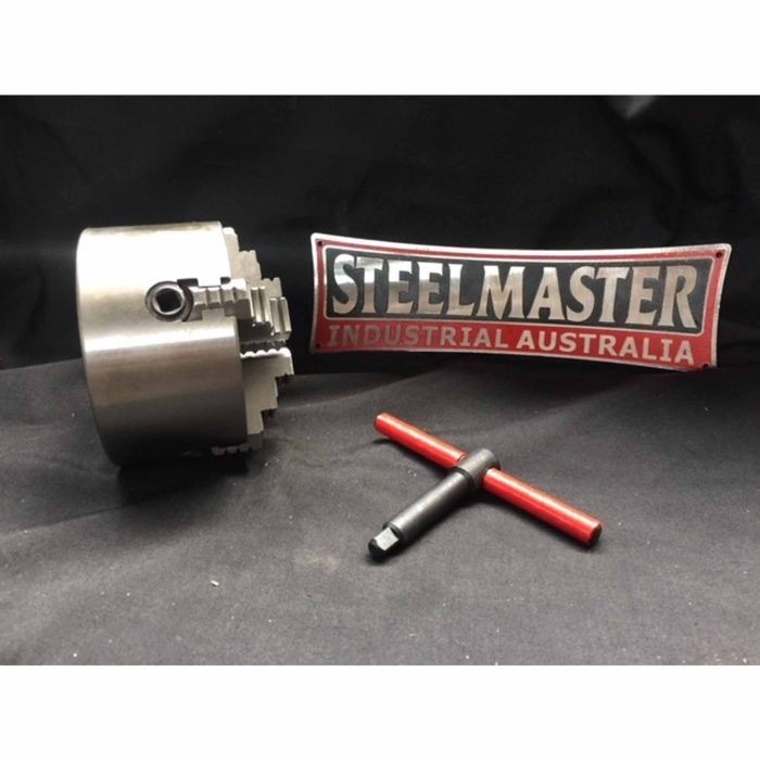 Lathe Chuck 4 Jaw - 100mm Diameter Back Plate Type, 25mm Spindle Bore - Image 2