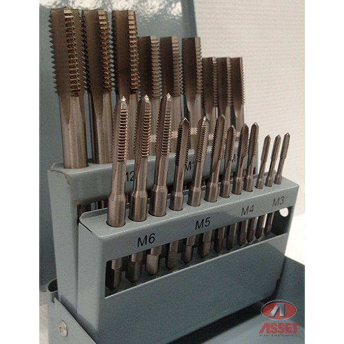 HSS Hand Tapping Set - 21 Piece. M3 - M12 In Steel Case. M3, M4, M5, M6, M8, M10, M12 - Image 7