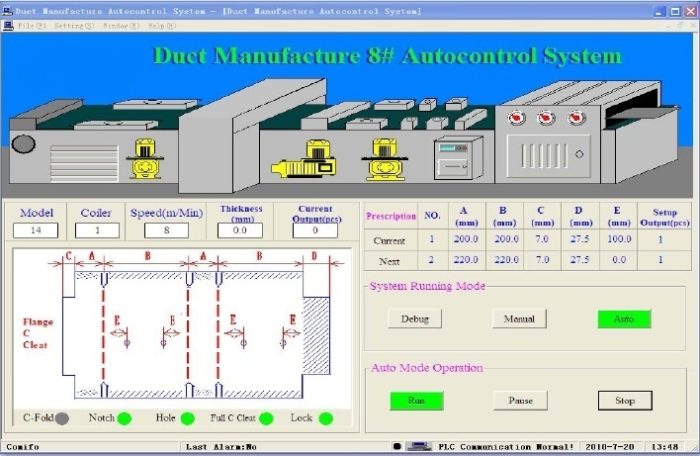 HVAC Duct Production Line. Model: SM-Auto Pro CAL-6-1.2-1600- Compact Series. 9 Function Heavy Duty - Image 3