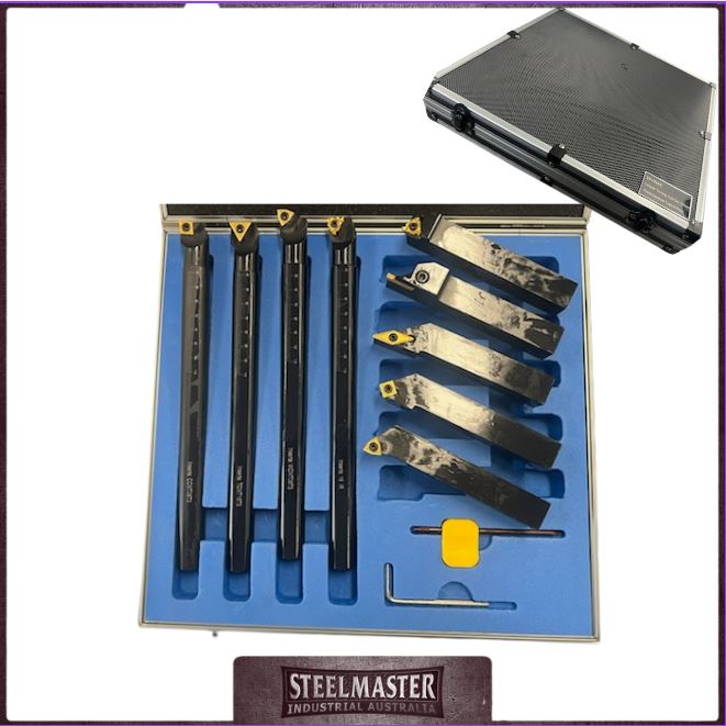 Carbide Turning Tool Set - 20mm Shank. Clamped Type. 9 Piece 1 Carbide Turning Tool Set - 20mm Shank. Clamped Type. 9 Piece