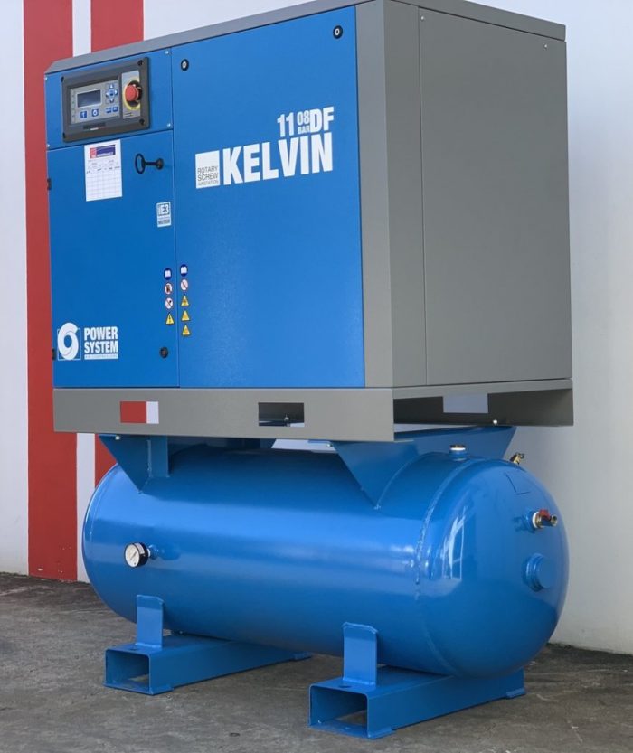 POWER SYSTEM 58cfm Rotary Screw Air Compressor & Air Dryer. Model: K-11-8 27DF, 11Kw (15 Hp). - Image 3